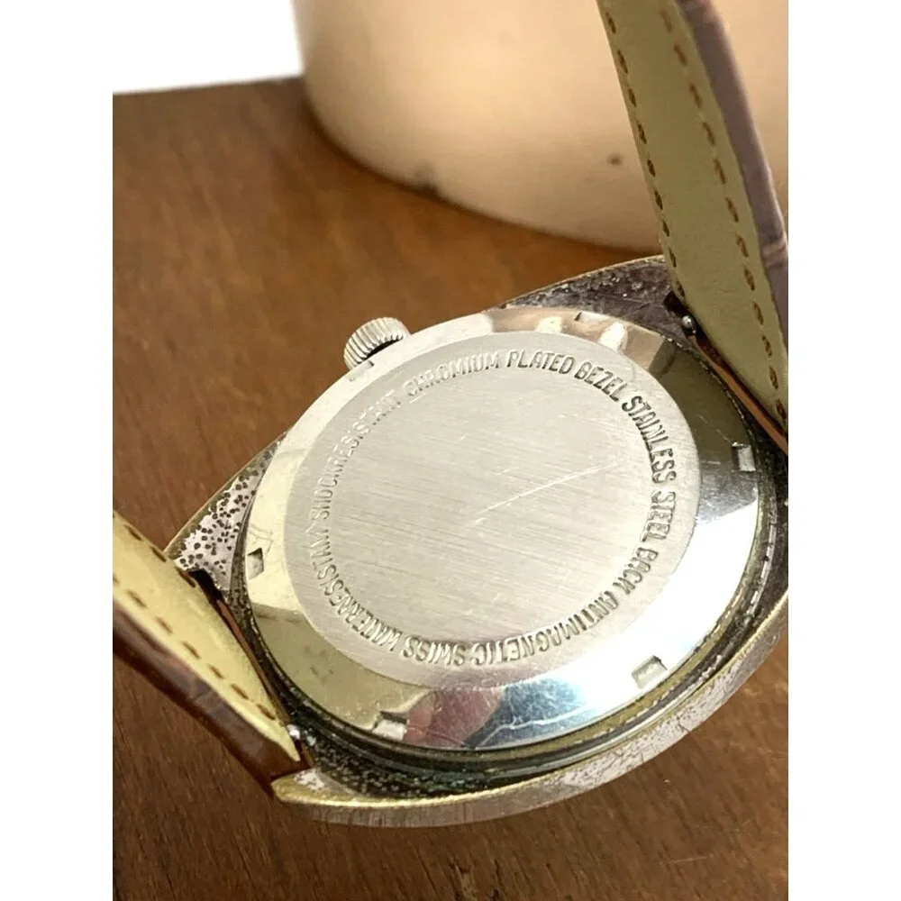 Sears Roebuck Co Tradition Electronic Men's Watch Swiss Quartz Gray White Dial
